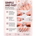 Nude Leopard Print Press‑On Nails with Pink Rhinestones & 3D Butterfly, Sweet‑Cool Long Almond False Nails